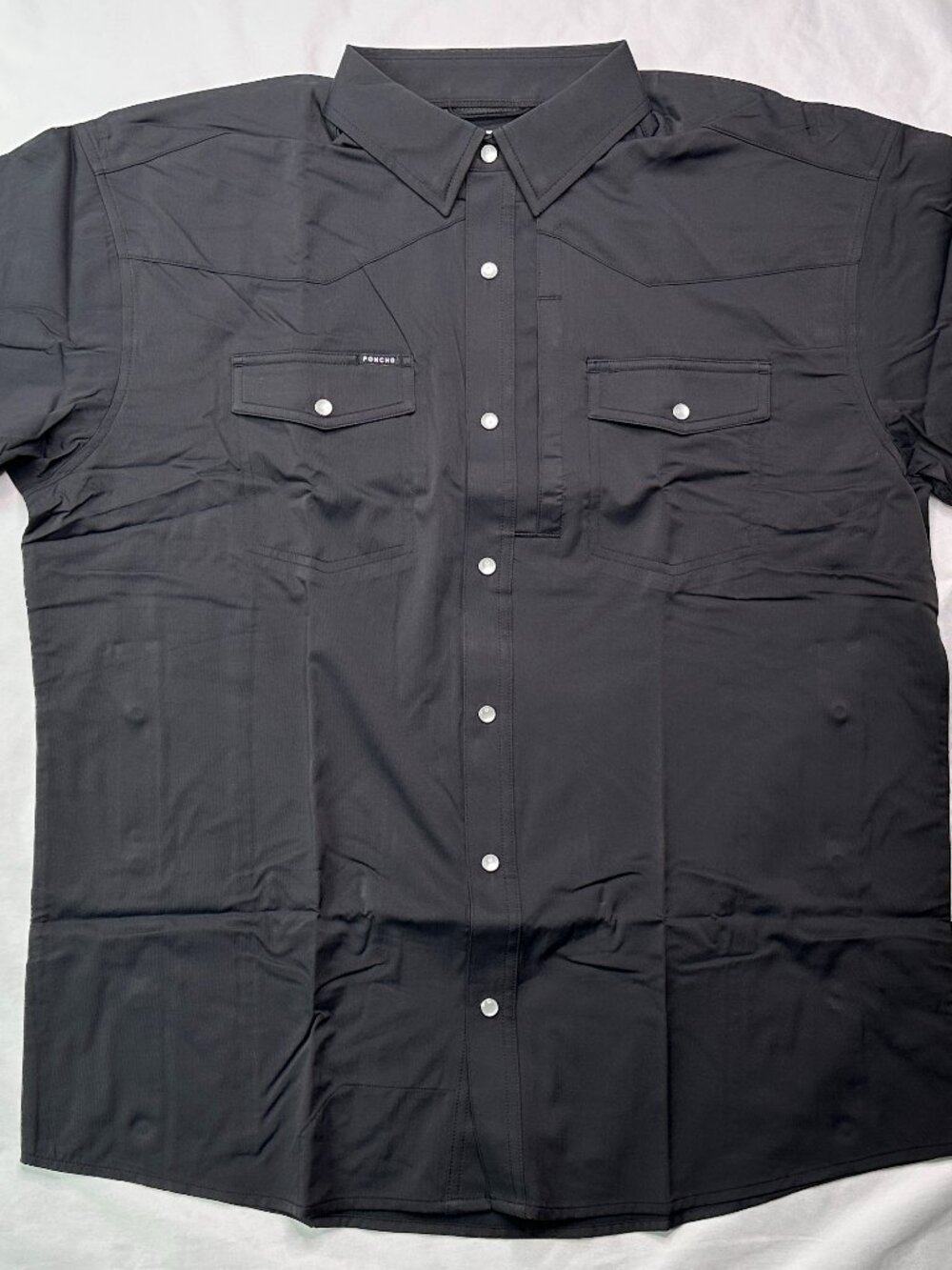 Poncho Shirt Men's L Regular Fit Western Pearl Snap The Bandera - NEW